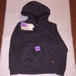 Heavy lined zip up sweatshirt